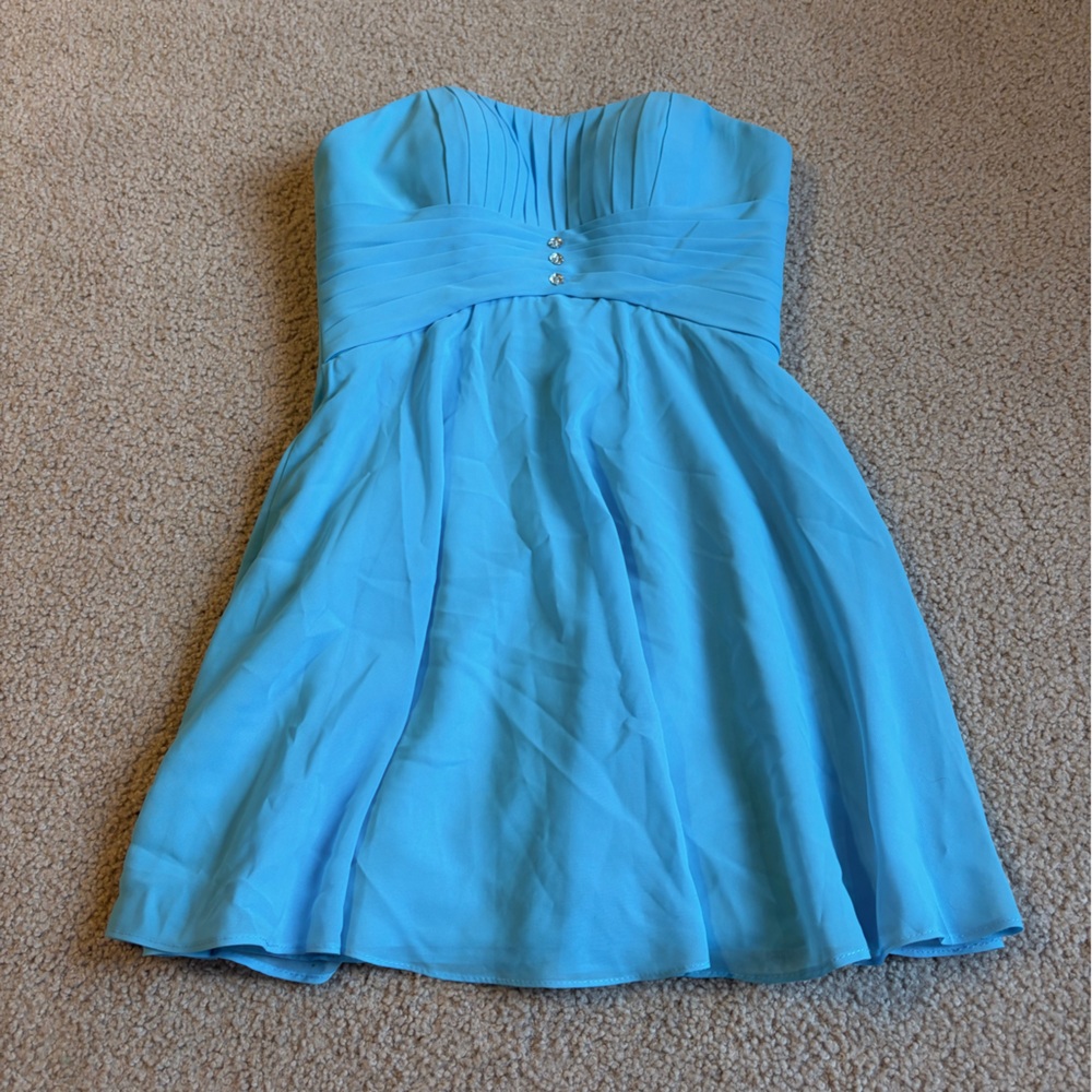 JJs House Elegant Blue Mini Dress